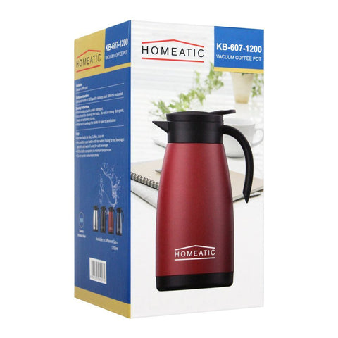 Homeatic Steel Vacuum Thermos – Blue, 1.2L, KB-607 – Insulated Thermos for Hot and Cold Beverages