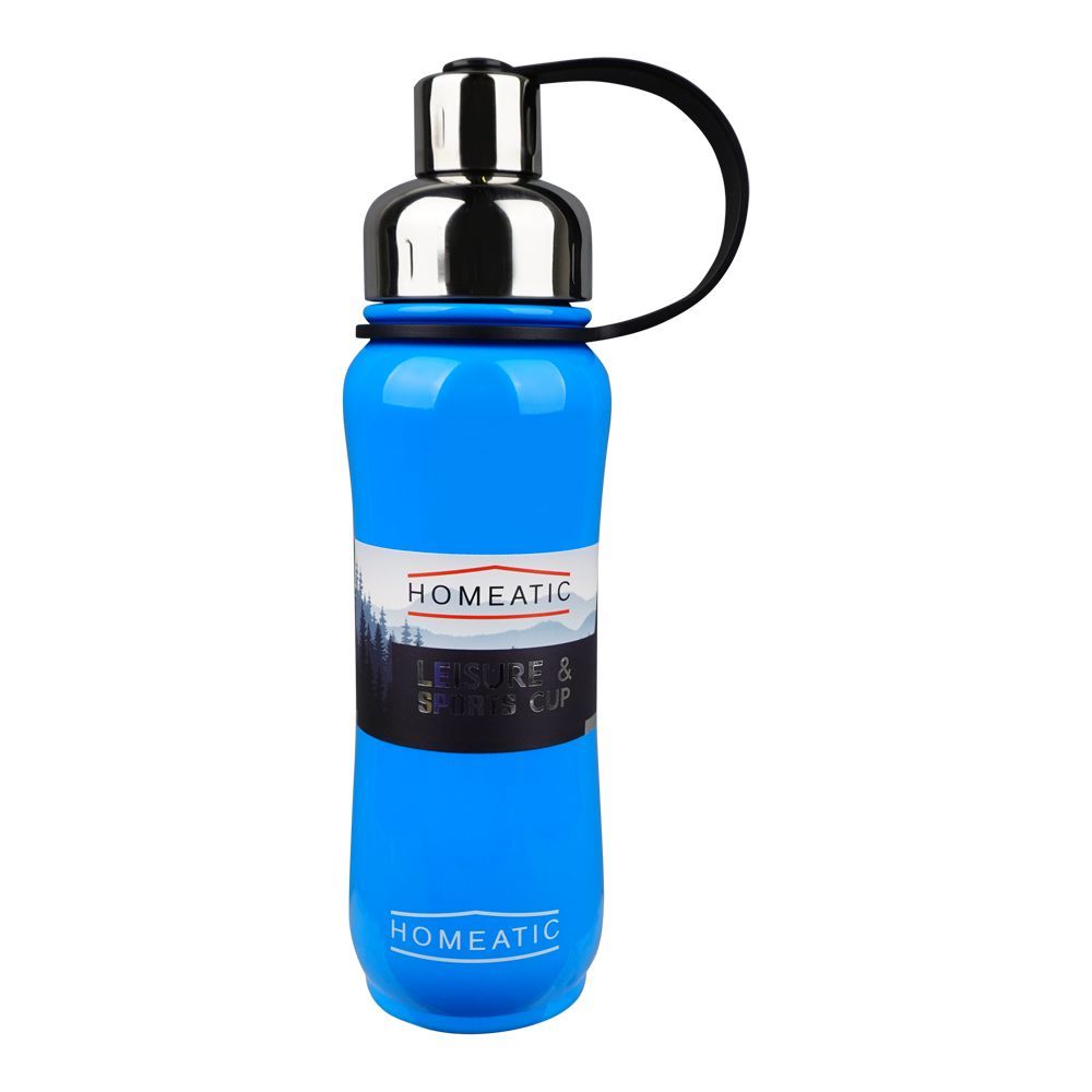 Homeatic Steel Water Bottle – 500ml Capacity, Blue, KD-850 – Compact and Leak-Proof Drinkware