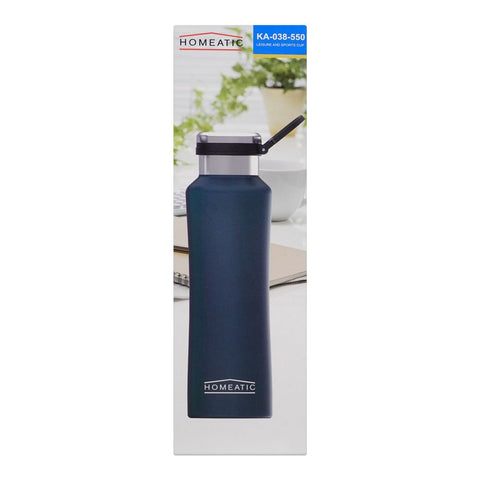 Homeatic Steel Water Bottle – 550ml Capacity, Green, KA-038 – Sleek and Portable Water Bottle