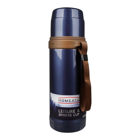 Homeatic Steel Water Bottle – 600ml Capacity, Blue, KD-596 – Durable and Sleek Hydration Bottle