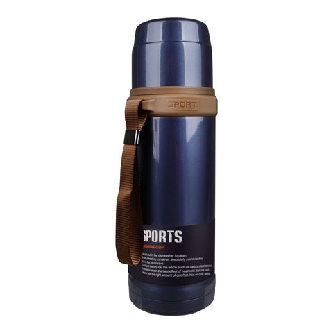 Homeatic Steel Water Bottle – 600ml Capacity, Blue, KD-596 – Durable and Sleek Hydration Bottle