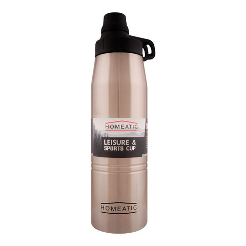 Homeatic Steel Water Bottle – 900ml, Silver, KD-1006 – Sleek and Durable Hydration Solution