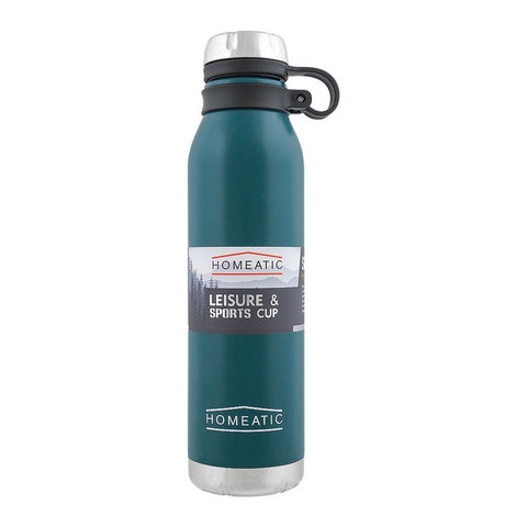 Homeatic Steel Water Bottle – Green, 750ml, KA-036 – Stylish and Durable Drinkware for Everyday Use