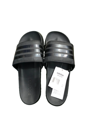 Adidas Adilettes Comfort Slides 3 Stripes – All Black – Contoured Footbed, Quick-Dry Upper, All-Day Comfort – Perfect for Relaxation & Everyday Wear | Replica.