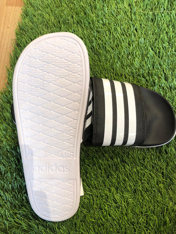 Adidas Adilettes Comfort Slides 3 Stripes – Replica, Black/White – Cloudfoam Plus Footbed, Stylish Bandage Upper, All-Day Comfort – Ideal for Relaxation & Everyday Wear