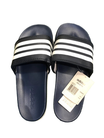 Adidas Adilettes Comfort Slides 3 Stripes – Replica, Blue/White, Lightweight Cushioning, Contoured Footbed, Versatile Comfort – Ideal for Post-Workout & Casual Wear