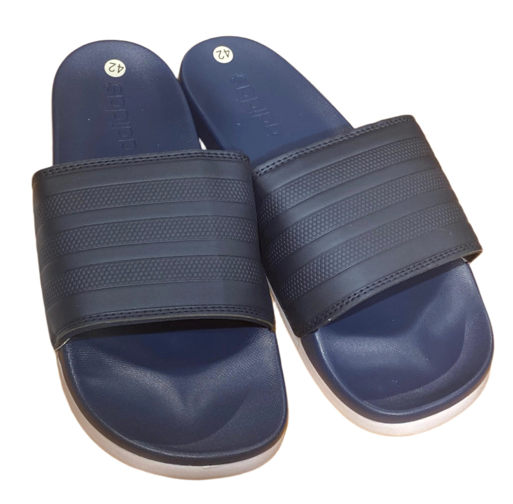 Adidas Adilette Comfort Slides Replica – Dark Blue, Cushioned