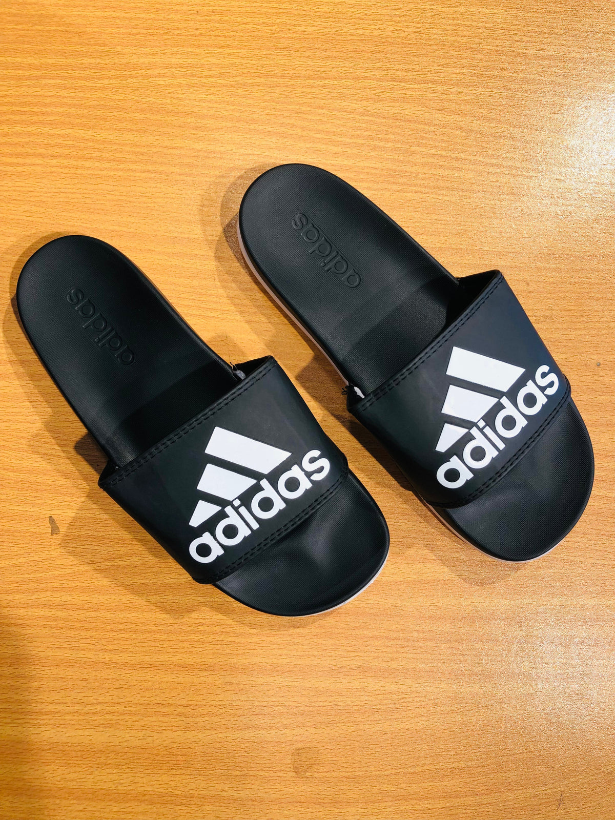 Adidas Adilettes Comfort Slides – Replica, Black/White – Iconic Style, Versatile Comfort, Slip-On Design – Perfect for Poolside & Casual Wear