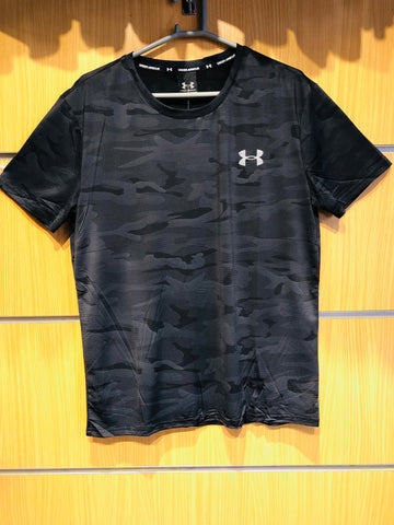 Under Armour Men's Camo Dri-Fit T-Shirt Replica – Black/Camo, Lightweight, Moisture-Wicking, Comfortable – Active Wear | Perfect for Fitness and Sports Enthusiasts