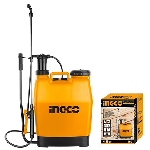 INGCO 16L Pressure Hand Pump/Sprayer HSPP4161– Large Capacity, Efficient Spraying, Durable Design – Pressure Washer | Ideal for Gardening and Cleaning