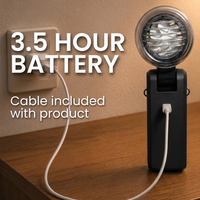 Ice Cool Turbo Portable Fan With LED Lights