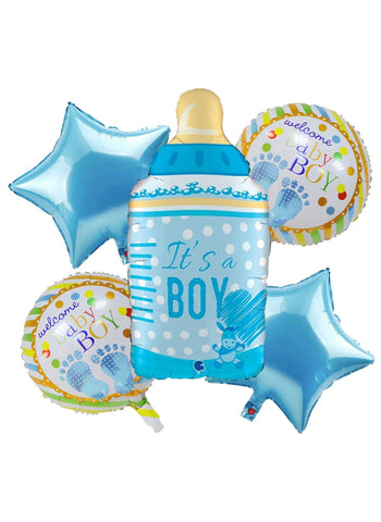 It’s A Boy Feeder Foil Balloons Set. Cute Design, Perfect for Baby Showers | Includes Multiple Balloons