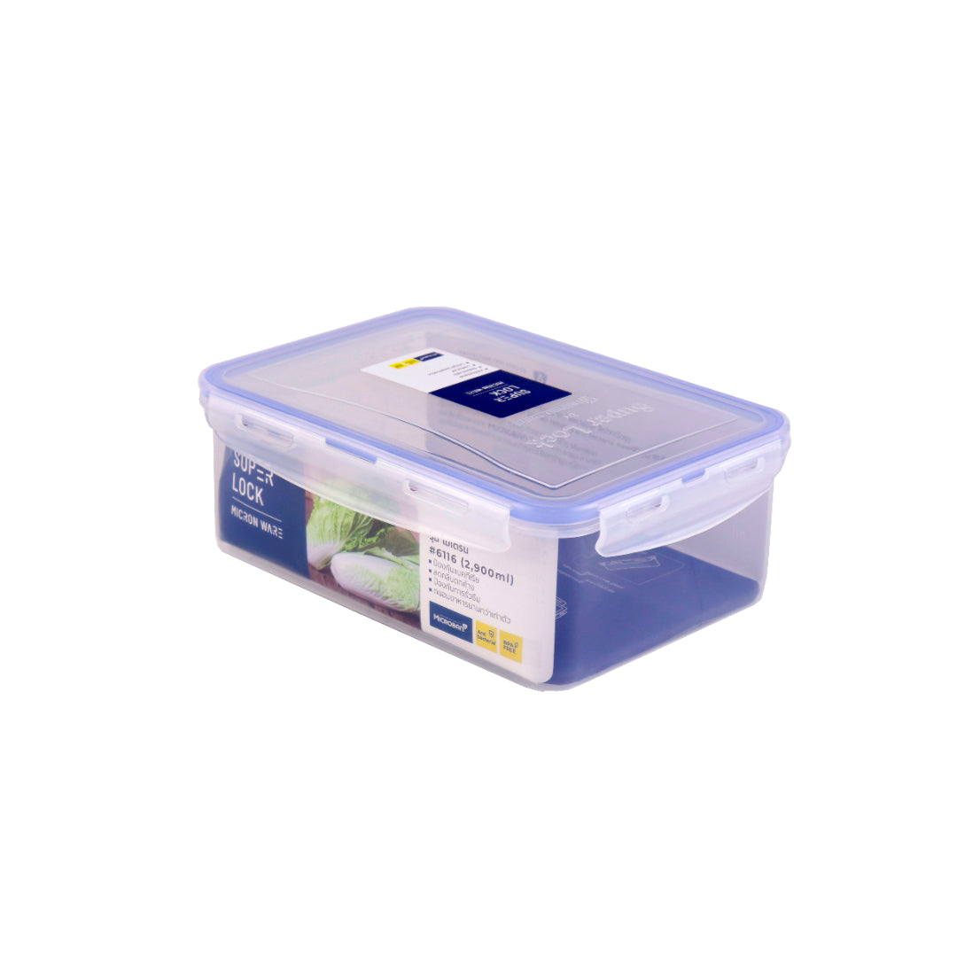 Micronware Food Storage Container J6116 Super Lock 2900ML – Extra-Large, Secure Food Storage Container with Locking Lid