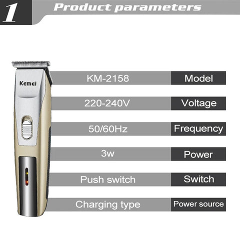 Kemei KM-2158 Hair Clipper – Precision Cutting, High Durability, Adjustable Length | Hair Clipper