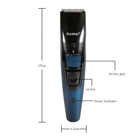 Kemei KM-632 Hair Trimmer Rechargeable – Cordless Operation, Adjustable Settings, High Performance | Hair Trimmer