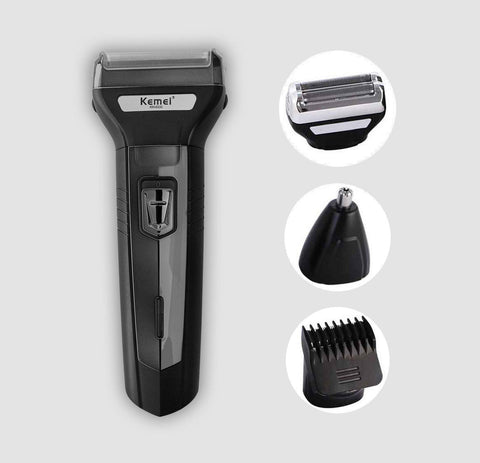 Kemei KM-6330 Hair & Beard Trimmer 3 in 1 – Versatile Use, Precision Cutting, Rechargeable Battery | Hair & Beard Trimmer