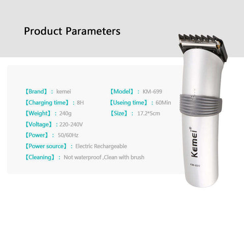 Kemei KM-699 Hair Clipper – Powerful Cutting, Durable Design, Comfortable Grip | Hair Clipper