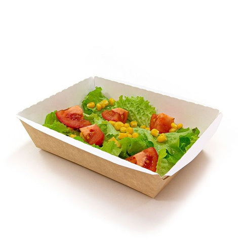 Kraft Box with Transparent Lid (DS-900) – Biodegradable Disposable Food Packaging | Essentials