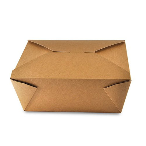 Kraft Takeout Containers Medium 7x5x2 Inches – Sturdy Kraft Paper, Ideal for Medium Portions, Eco-Friendly – Disposable Food Packaging | Great for Takeout and Delivery