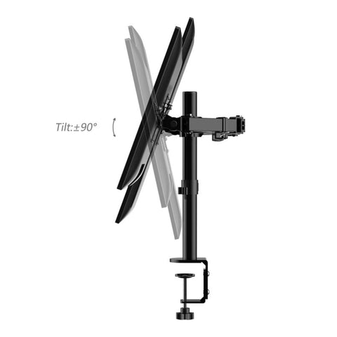 LB-T022 Double Screen Fully Adjustable Monitor Desk Mount – Dual Arm for 17-32 Inch Monitors, Computer Racks & Mounts