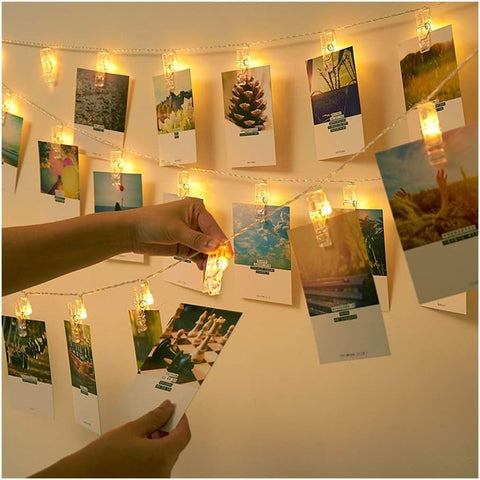 LED Photo Clip String Lights 3M 20 Clips – LED Lights, 3M Length, 20 Photo Clips – String Lights | Perfect for Displaying Photos