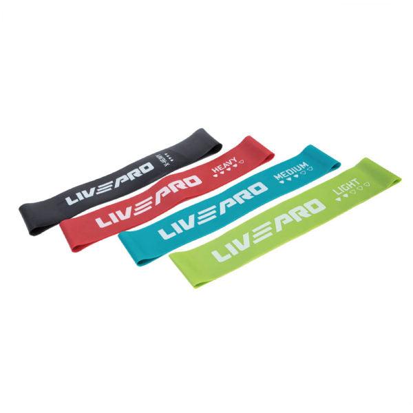 LIVEPRO Resistance Loop Band (4 Pcs Set) – Mini Bands for Strength Training and Flexibility