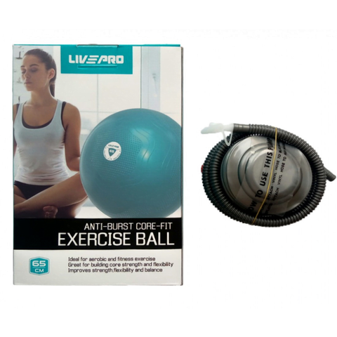 Livpro Anti-Burst Exercise Ball – 75cm – High-Durability, Slip-Resistant, Comfortable – Fitness Equipment | Great for Workouts and Rehabilitation