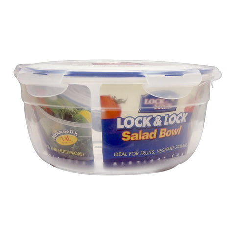 Lock & Lock Air Tight Round Salad Bowls – Large Capacity, Secure Seal, BPA-Free – Salad Bowl | Great for Family Meals