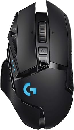 Logitech G502 Lightspeed Wireless Gaming Mouse – HERO 25K Sensor, Customizable RGB Lighting, 11 Programmable Buttons, Adjustable Weights