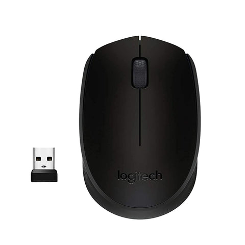 Logitech M170 Wireless Mouse – Black, 2.4 GHz Wireless Connection, 12-Month Battery Life, Ambidextrous Design – Ideal for Daily Use | Model: M170