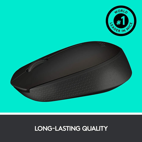 Logitech M170 Wireless Mouse – Black, 2.4 GHz Wireless Connection, 12-Month Battery Life, Ambidextrous Design – Ideal for Daily Use | Model: M170