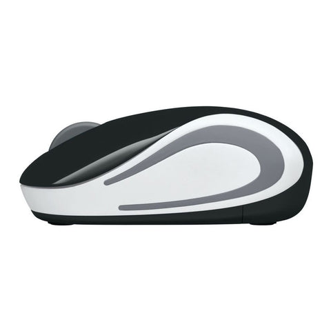 Logitech M187 Wireless Mini Mouse – Black/White, Ultra-Compact Design, 2.4 GHz Wireless Connection, Portable and Travel-Friendly – Ideal for On-the-Go Use | Model: M187