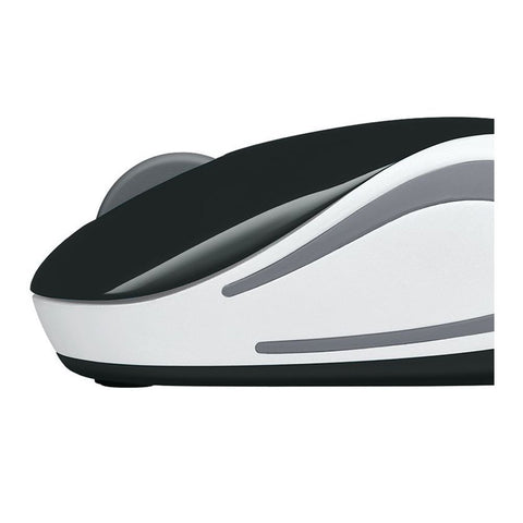 Logitech M187 Wireless Mini Mouse – Black/White, Ultra-Compact Design, 2.4 GHz Wireless Connection, Portable and Travel-Friendly – Ideal for On-the-Go Use | Model: M187