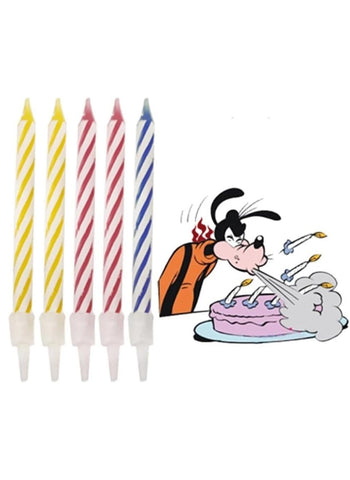 Magic Relighting Candles – Pack of 10, Birthday Cake Decoration | Reusable & Fun for Birthday Parties