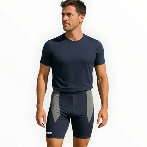 Men's Extender Swim Shorts/Jammers - Black/Grey