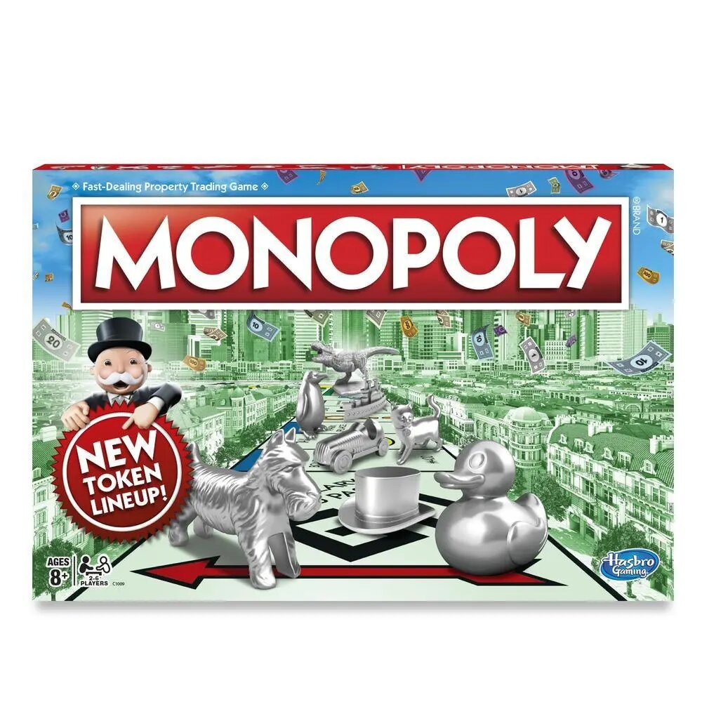 Monopoly 3392 Classic Edition – Iconic Property Trading Game for 2-6 Players, Ages 8+, Ultimate Family Fun with Classic Tokens and Money