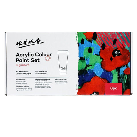 Mont Marte Acrylic Color Set 75ml – Vibrant Colors, Easy to Use, Quick Drying – Acrylic Paint Set | Perfect for Artists of All Levels