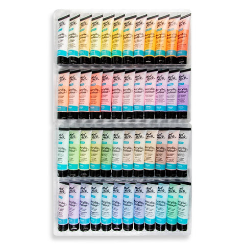 Mont Marte Acrylic Colour Pastel Paint Set 36ml – Soft Finish, Blendable, Non-Toxic – Acrylic Paint | Ideal for Smooth Pastel Effects