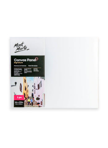 Mont Marte Canvas Panel Signature 1pc 40.6 x 50.8cm (16 x 20in) CMRD0060 – Standard Size Panels, Durable Design, Smooth Surface – Perfect for Art Studios | Display-Ready