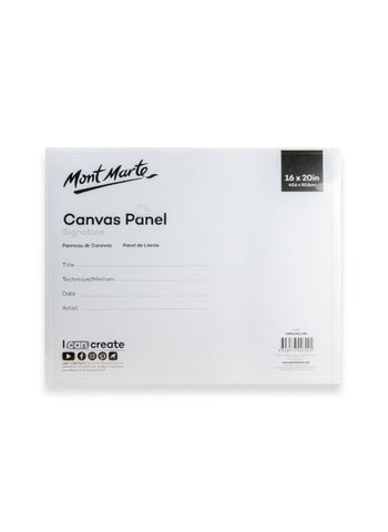 Mont Marte Canvas Panel Signature 1pc 40.6 x 50.8cm (16 x 20in) CMRD0060 – Standard Size Panels, Durable Design, Smooth Surface – Perfect for Art Studios | Display-Ready