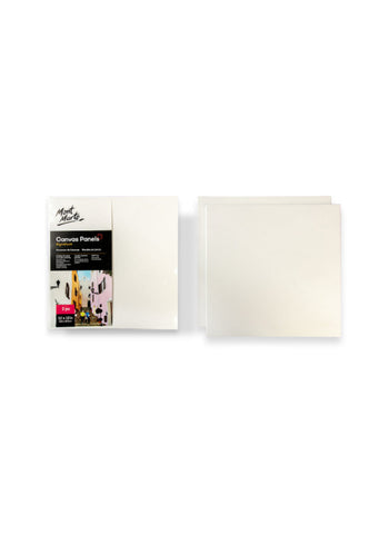 Mont Marte Canvas Panels Signature 2pc 12x12 inches CMPL3030 – Dual Set, Smooth Texture, Durable Panels – Perfect for Medium Art Projects | Display-Ready