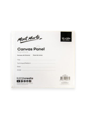 Mont Marte Canvas Panels Signature 2pc 12x12 inches CMPL3030 – Dual Set, Smooth Texture, Durable Panels – Perfect for Medium Art Projects | Display-Ready