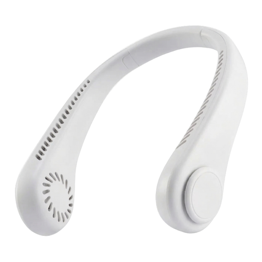 Portable Round Neck Fan - White