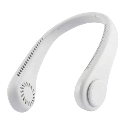 Portable Round Neck Fan - White