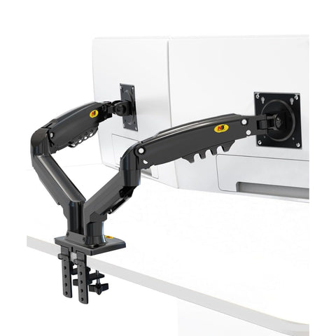 North Bayou NB F160 Dual Monitor VESA Desk Mount Arm – Supports 2 LCD/LED Screens, Monitor Mounts & Stands