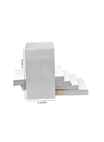 Office Letter Envelope White 9x4 – Durable, Professional Design, 50 Pcs Set – Ideal for Office Correspondence | Convenient and Reliable