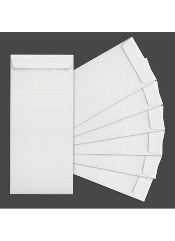 Office Letter Envelope White 9x4 – Durable, Professional Design, 50 Pcs Set – Ideal for Office Correspondence | Convenient and Reliable