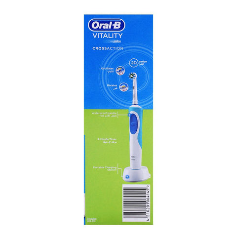 Oral-B Vitality 2D Action Rechargeable Cross Action Electric Toothbrush D12513 – Rechargeable, 2D Action, Cross Action Brush | Electric Toothbrush