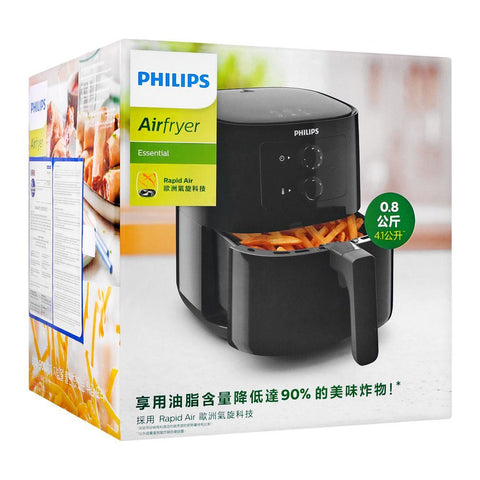 Philips HD9200/90 – Large 4.1L Capacity Air Fryer with Rapid Air Technology, Temperature Control, and Programmable Timer – Air Fryer