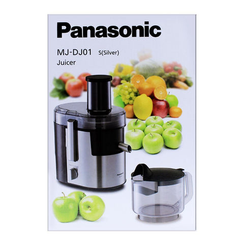 Panasonic MJ-DJ01 – 800W Powerful Juicer with 1.5L Juice Container, 120-Degree Rotatable Spout, Stainless Steel Finish – Juicer